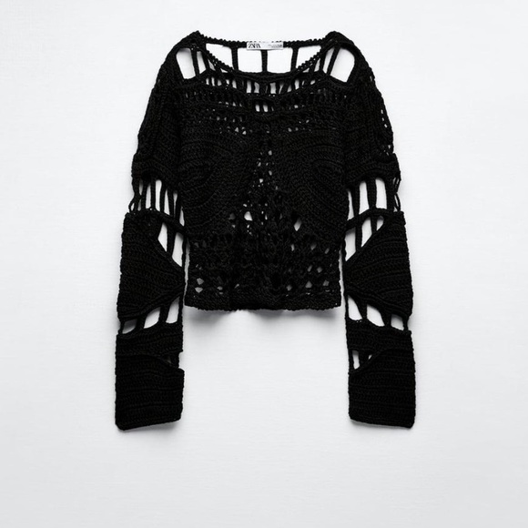 Zara CROCHET SWEATER - LIMITED EDITION